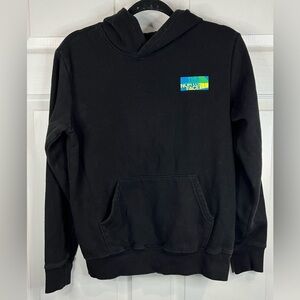 The North Face Boys' Camp Fleece Pullover Hoodie Black/Chlorophyll GRN - Sz. XL